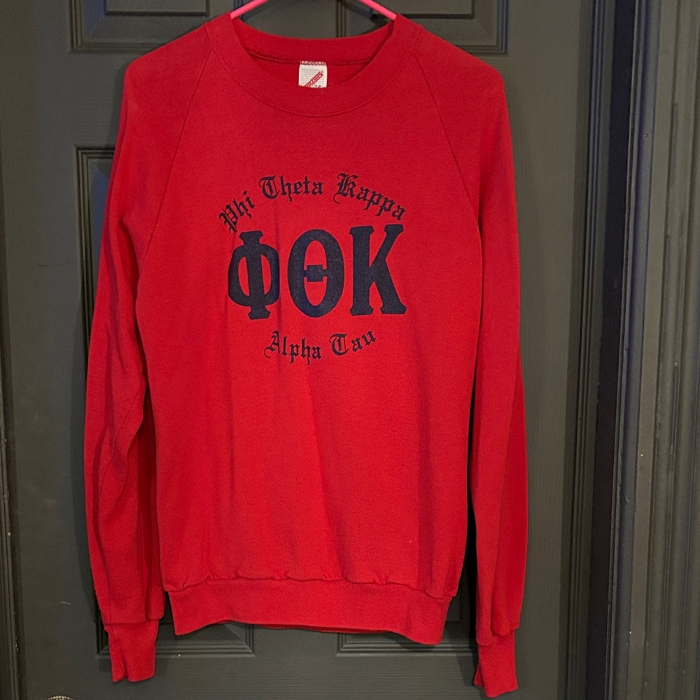 Jerzees Red Phi Theta Kappa Crewneck Sweater